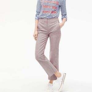 J. Crew Hayden Kick Out Crop Pant Red Plaid